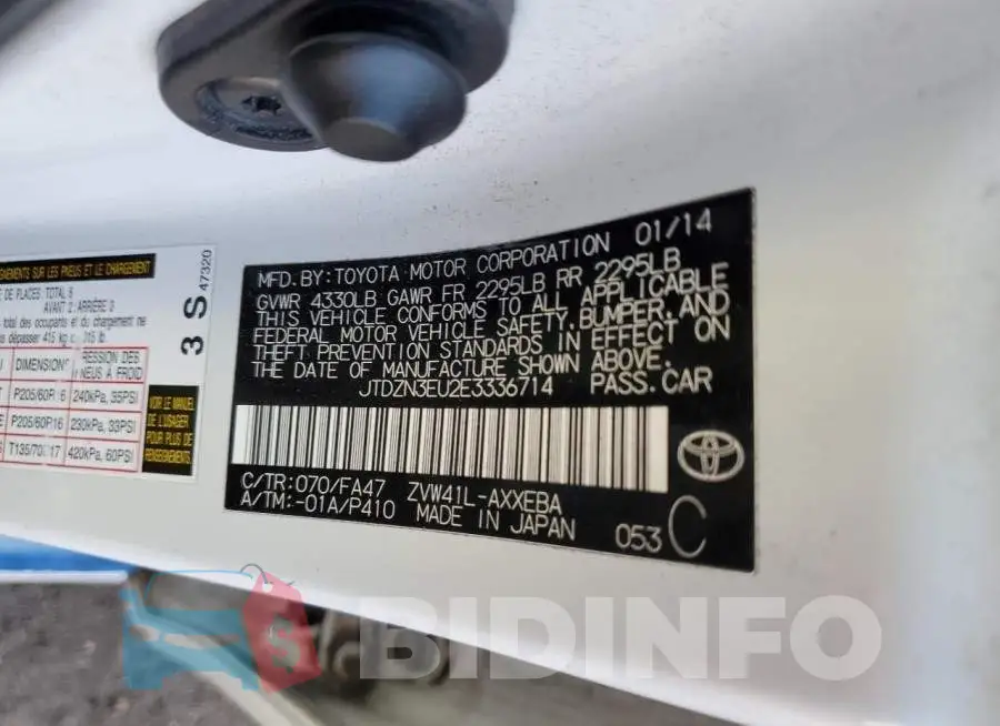 JTDZN3EU2E3336714 Photo# 13