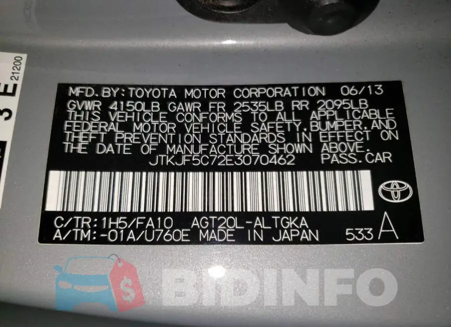 JTKJF5C72E3070462 Photo# 10