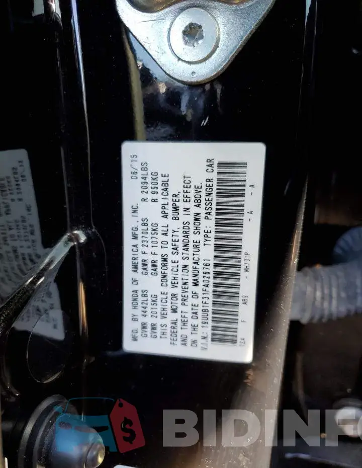 19UUB1F31FA026761 Photo# 12