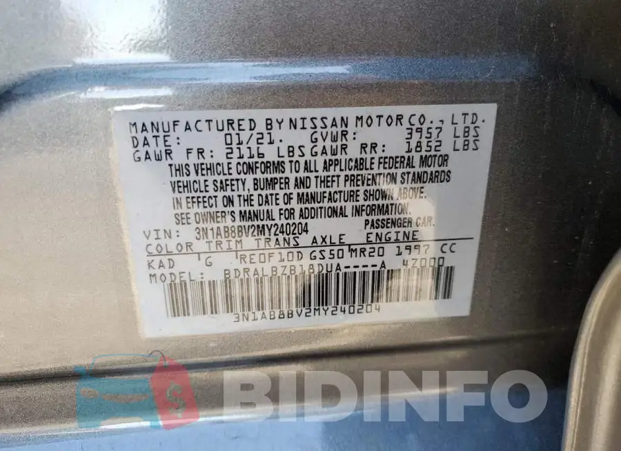 3N1AB8BV2MY240204 Photo# 13
