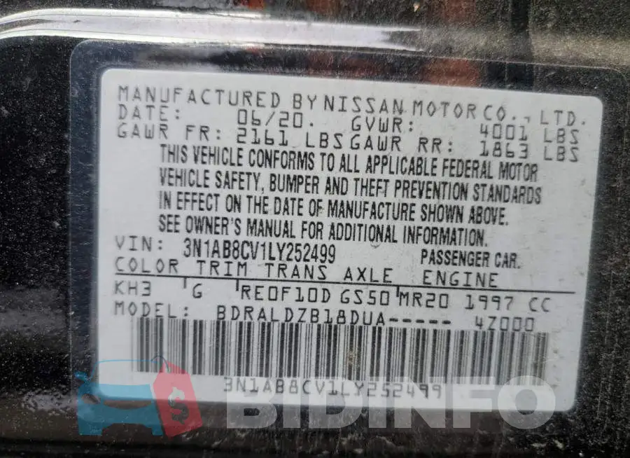 3N1AB8CV1LY252499 Photo# 10