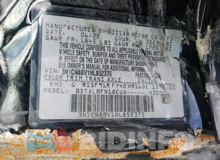3N1CN8BV1NL852375 Photo# 12