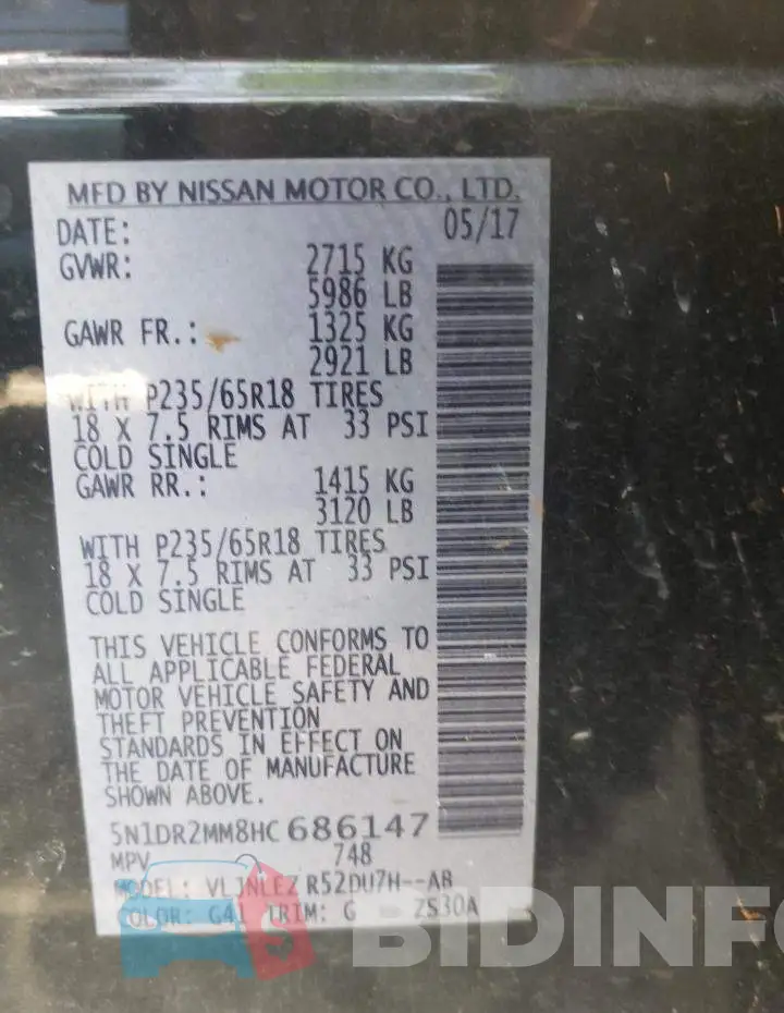 5N1DR2MM8HC686147 Photo# 10