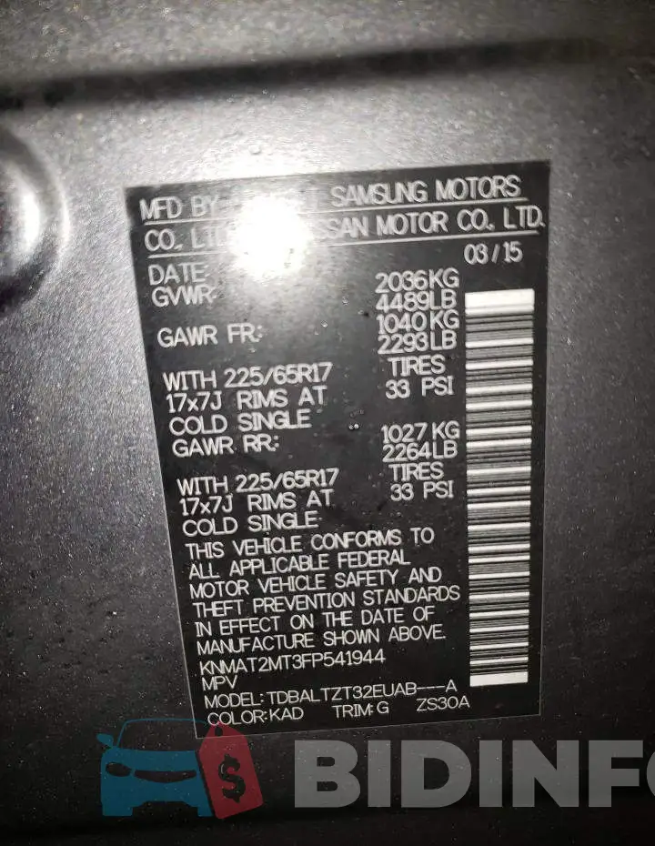 KNMAT2MT3FP541944 Photo# 13