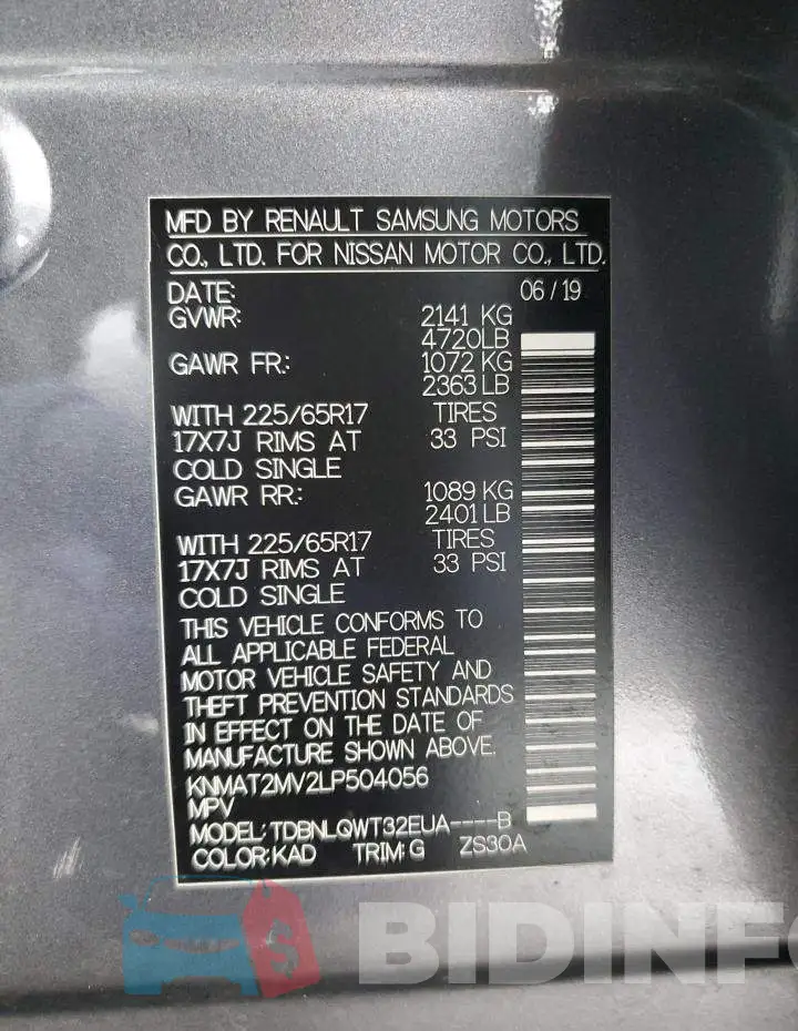 KNMAT2MV2LP504056 Photo# 13