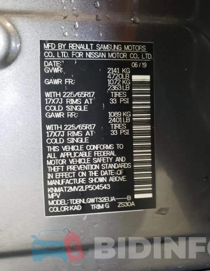 KNMAT2MV2LP504543 Photo# 14