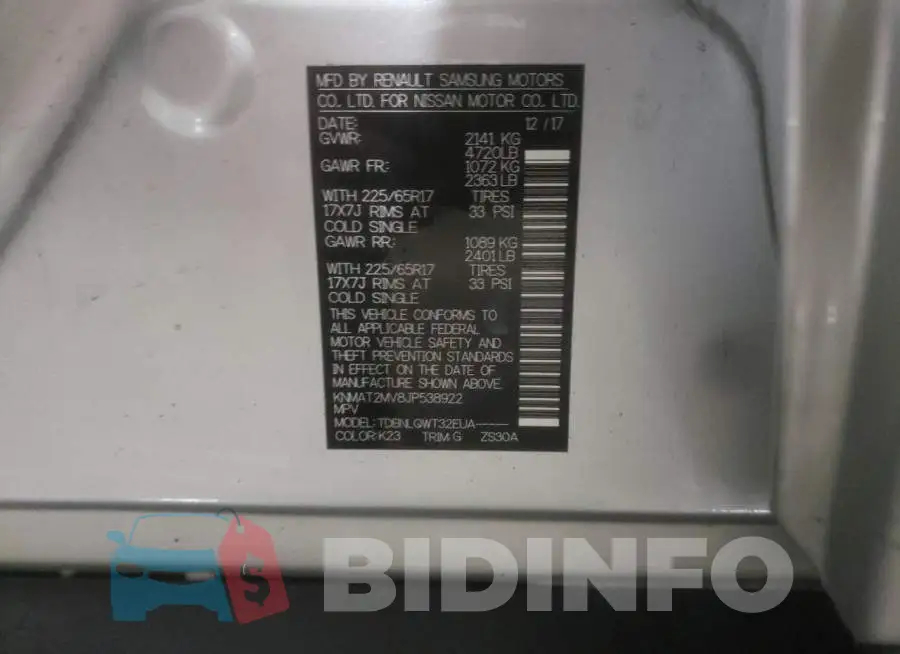KNMAT2MV8JP538922 Photo# 10