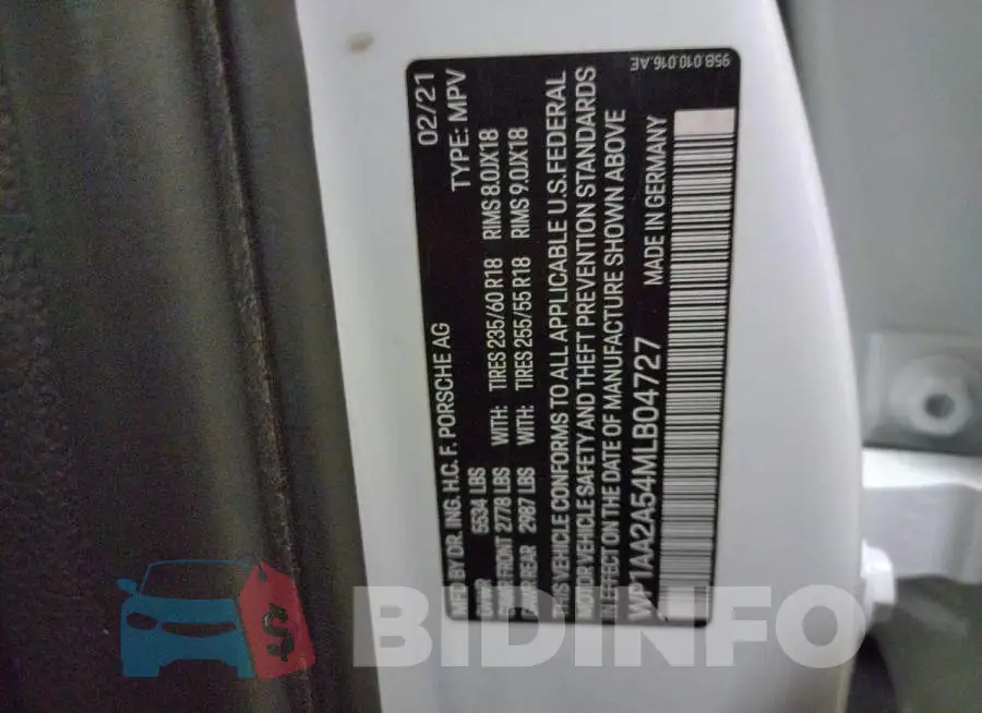 WP1AA2A54MLB04727 Photo# 13