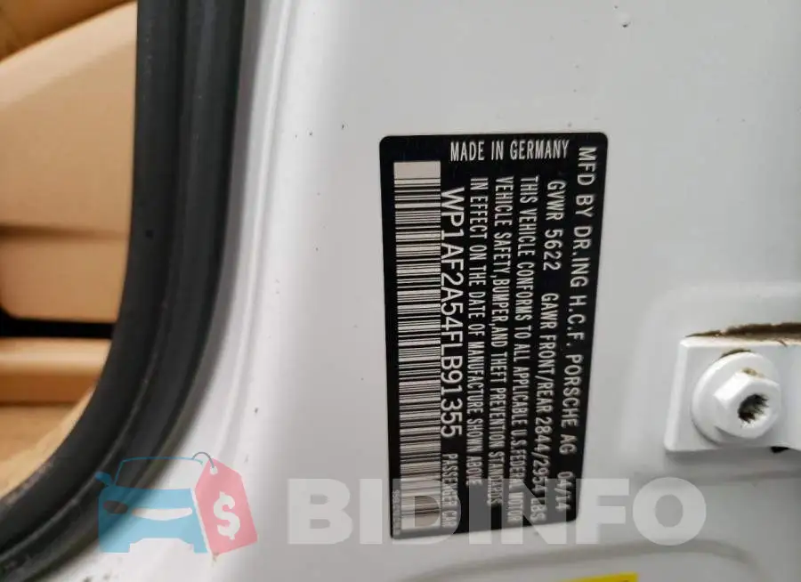 WP1AF2A54FLB91355 Photo# 10
