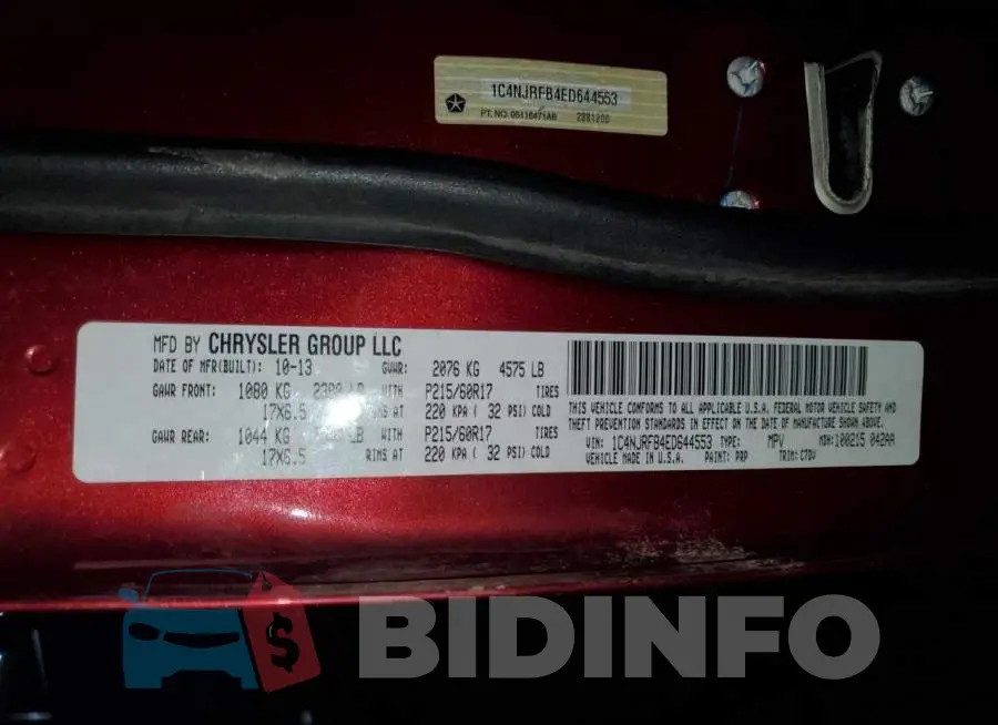 1C4NJRFB4ED644553 Photo# 13