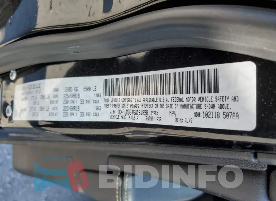 1C4PJMDS4GW181898 Photo# 14