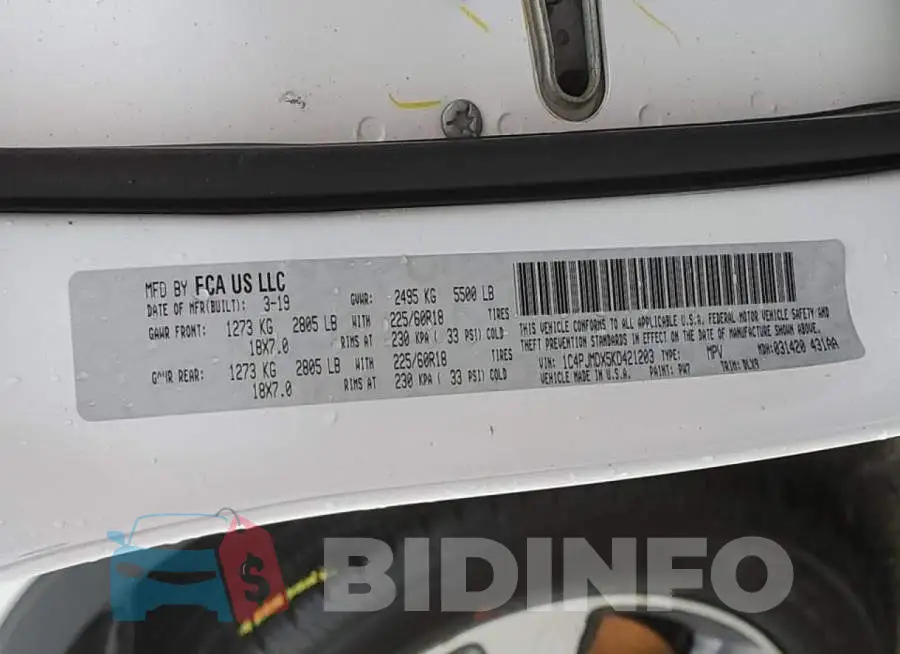 1C4PJMDX5KD421203 Photo# 13
