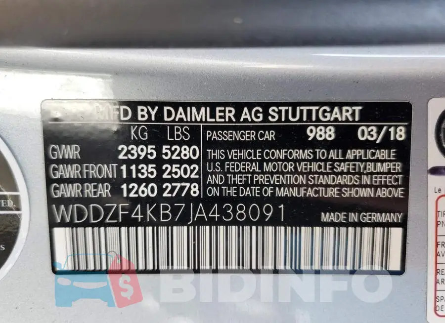 WDDZF4KB7JA438091 Photo# 12