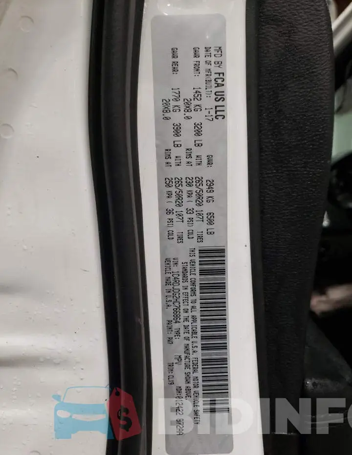 1C4RDJDG2HC766864 Photo# 13