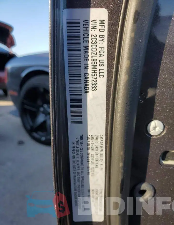 2C3CDZL95MH572333 Photo# 12