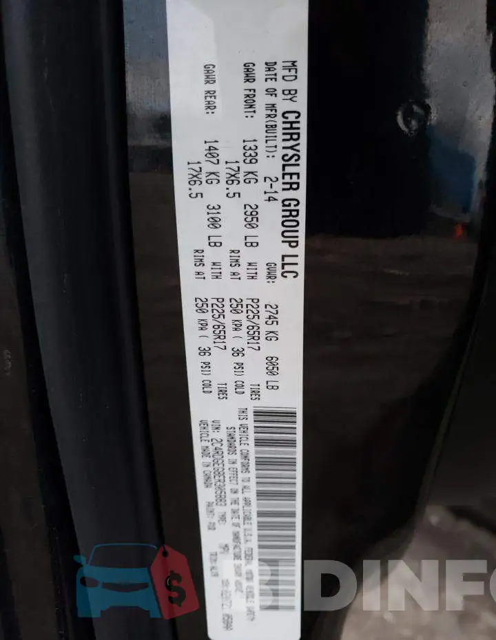 2C4RDGEG8ER305883 Photo# 14