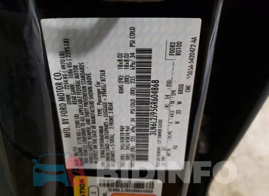 3LN6L2J95GR604868 Photo# 12