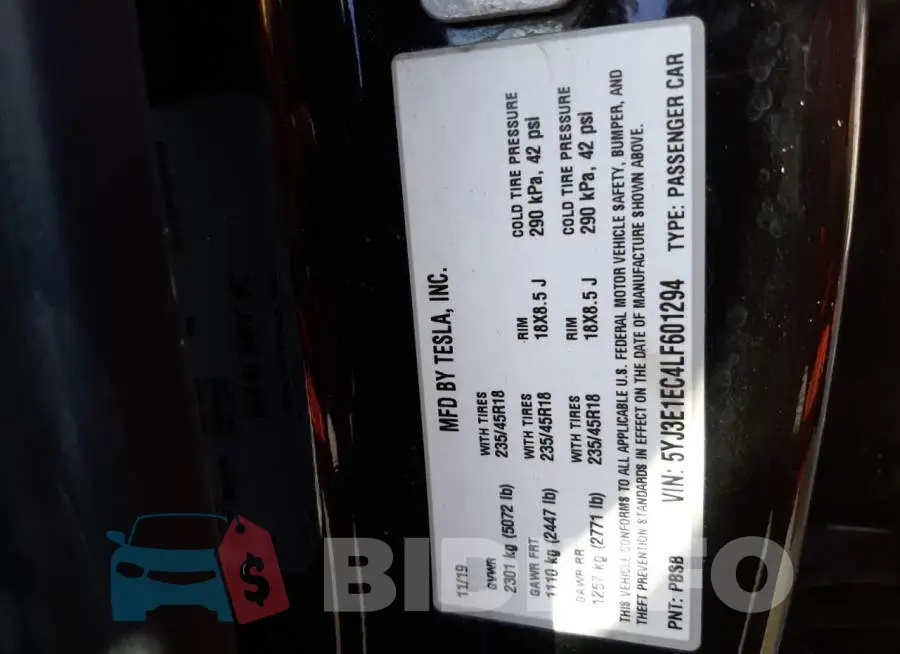 5YJ3E1EC4LF601294 Photo# 10