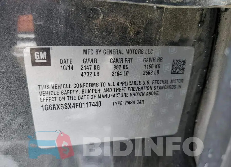 1G6AX5SX4F0117440 Photo# 13