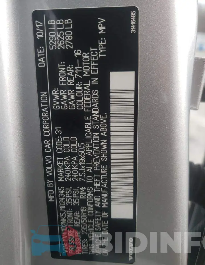 YV4102NK5J1024345 Photo# 13