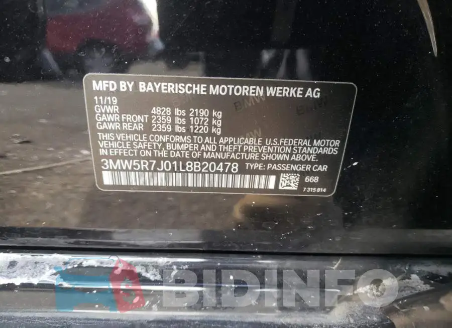 3MW5R7J01L8B20478 Photo# 13