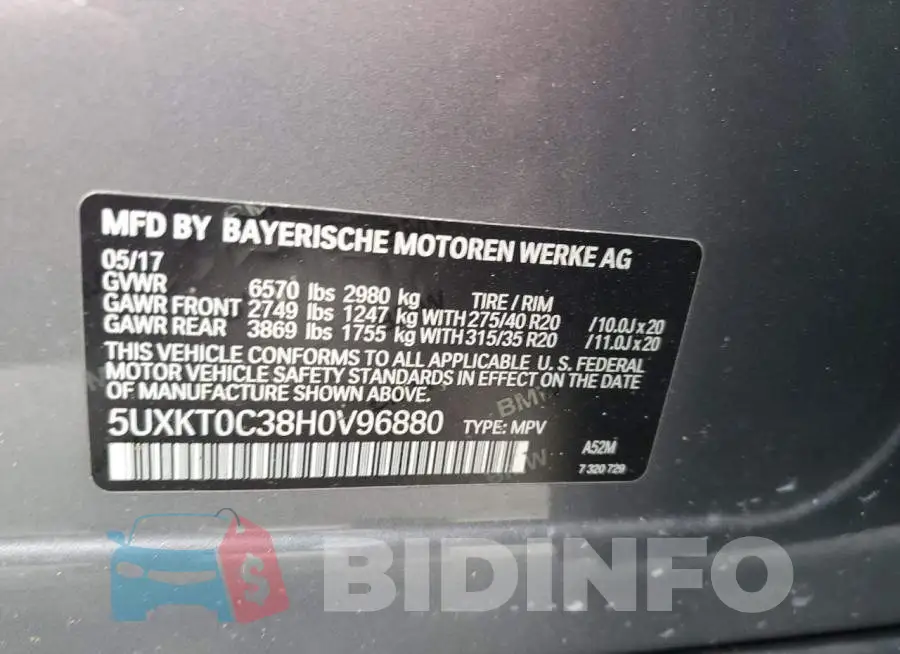 5UXKT0C38H0V96880 Photo# 13