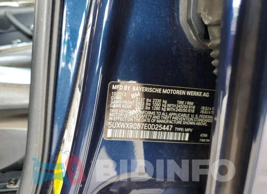 5UXWX9C57E0D25447 Photo# 13