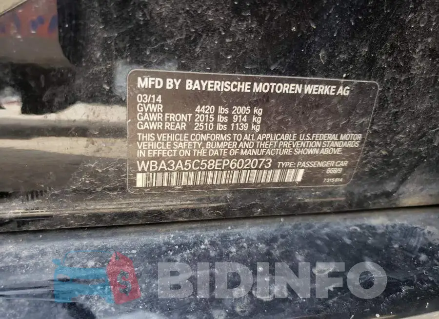 WBA3A5C58EP602073 Photo# 12