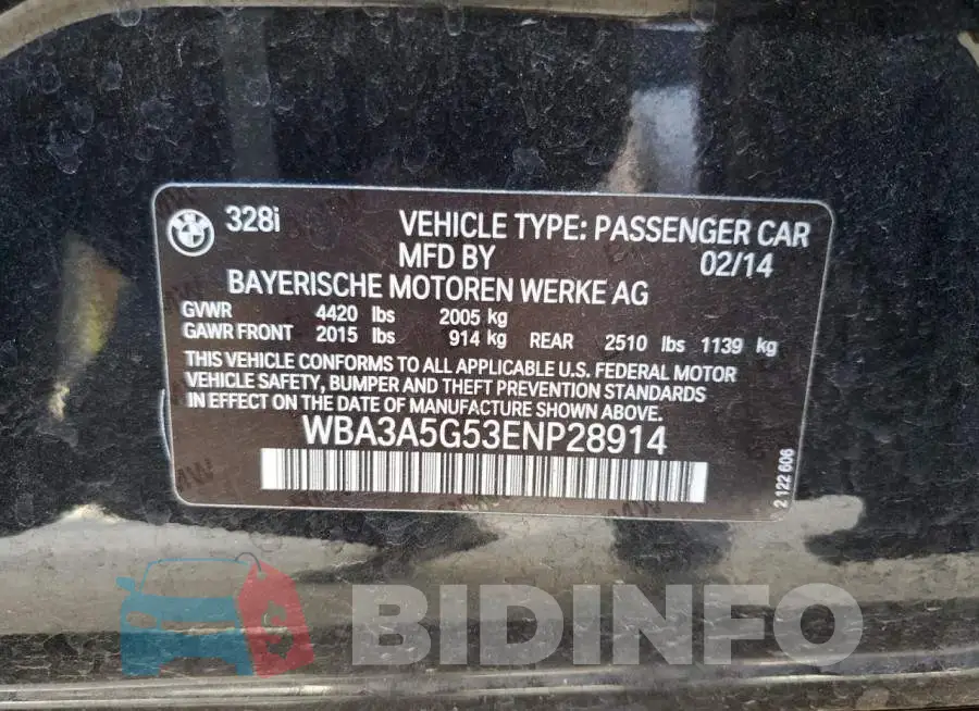 WBA3A5G53ENP28914 Photo# 13