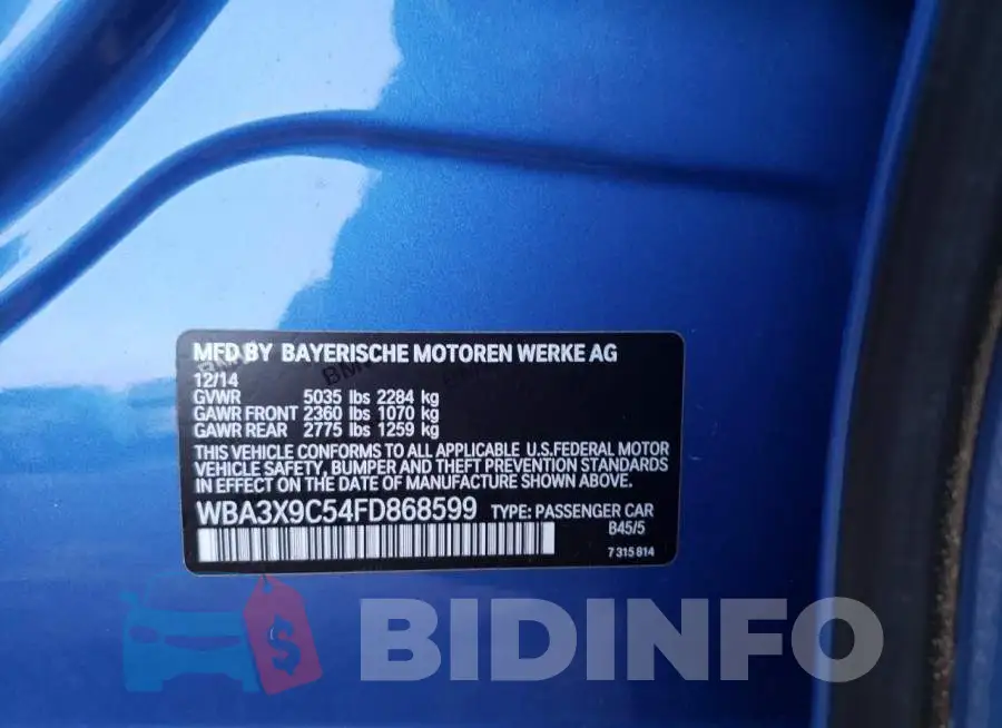 WBA3X9C54FD868599 Photo# 12