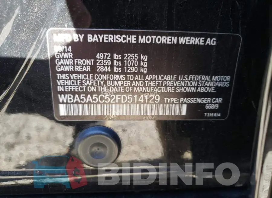 WBA5A5C52FD514129 Photo# 12