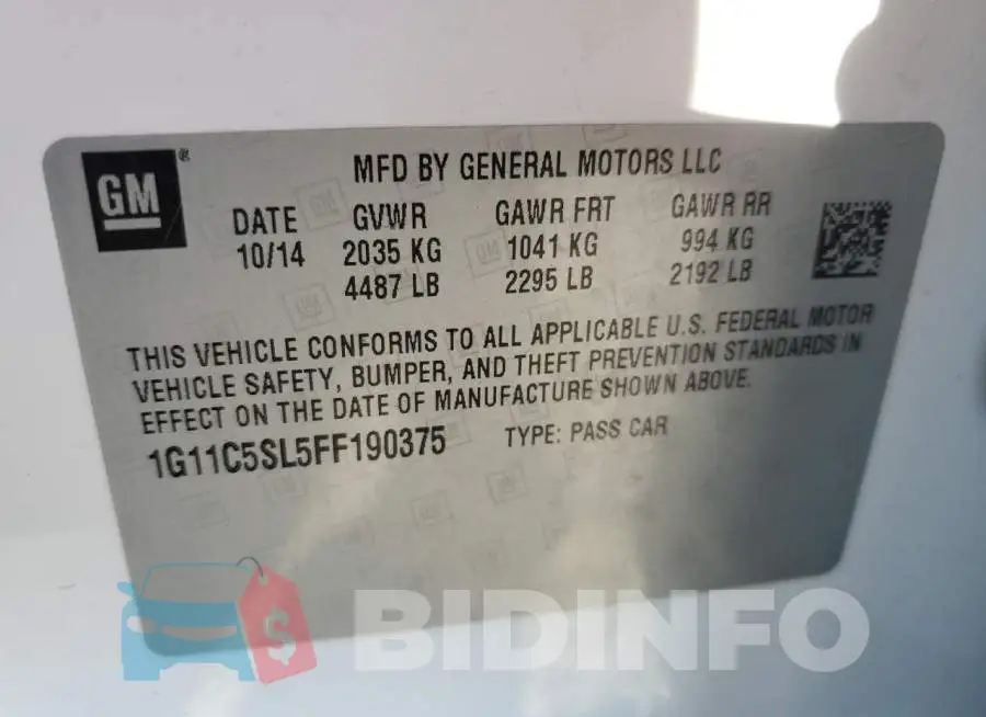 1G11C5SL5FF190375 Photo# 12