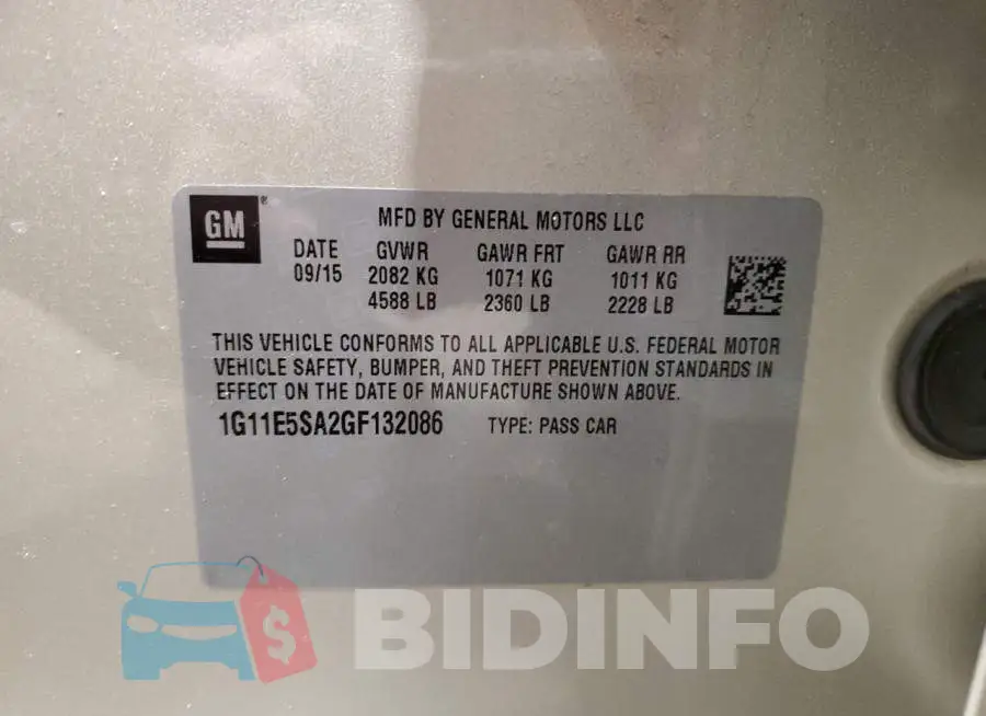 1G11E5SA2GF132086 Photo# 12
