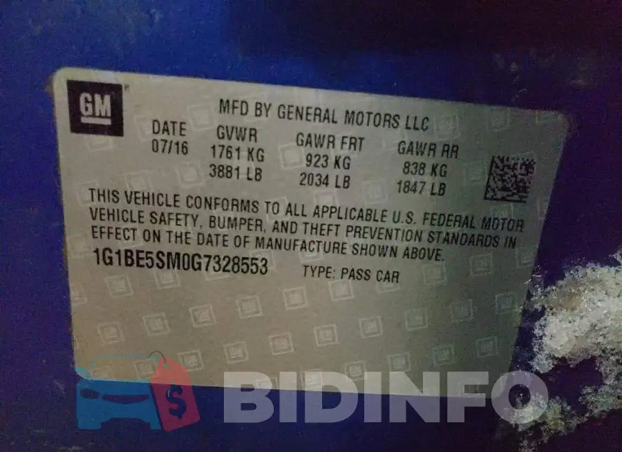 1G1BE5SM0G7328553 Photo# 12