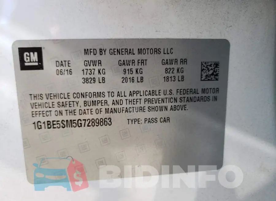 1G1BE5SM5G7289863 Photo# 13