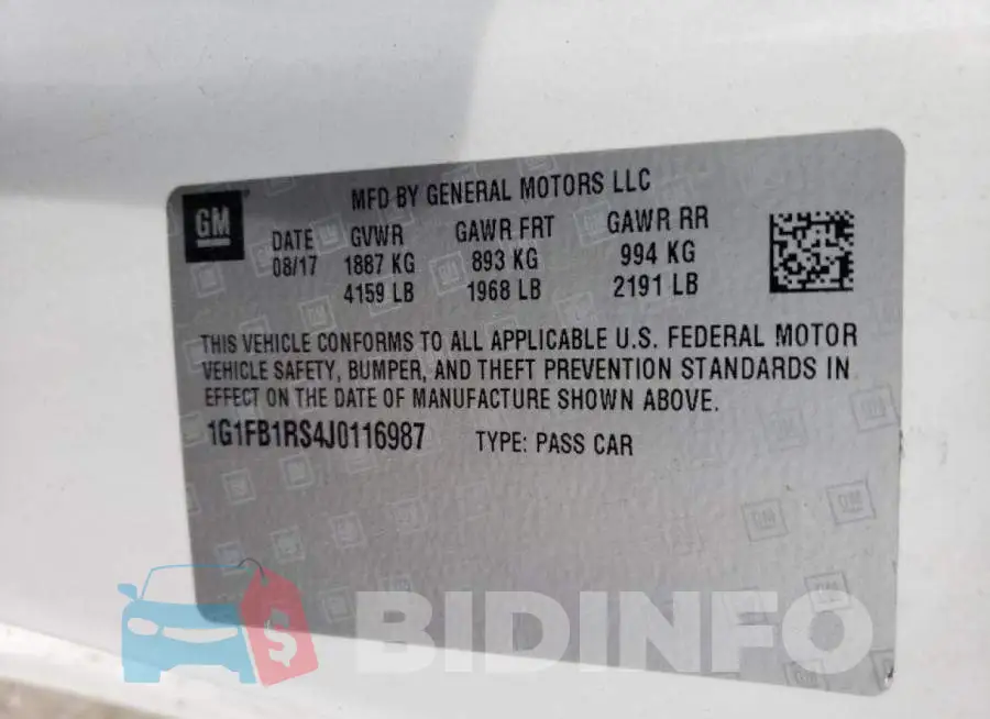 1G1FB1RS4J0116987 Photo# 10