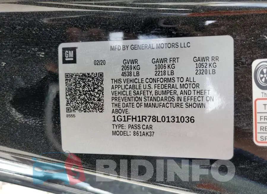 1G1FH1R78L0131036 Photo# 12