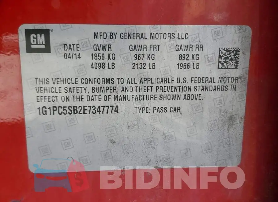 1G1PC5SB2E7347774 Photo# 12