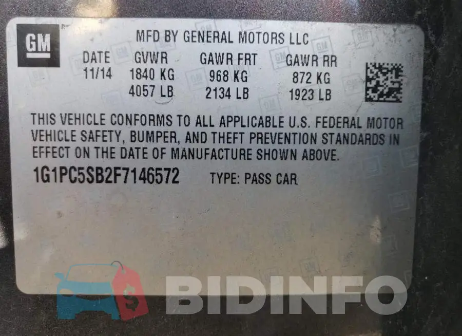 1G1PC5SB2F7146572 Photo# 12