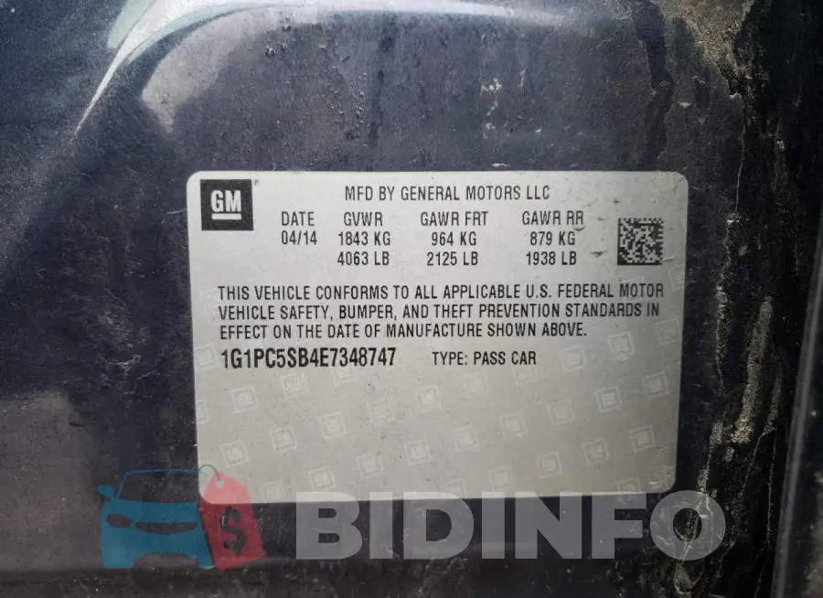 1G1PC5SB4E7348747 Photo# 12