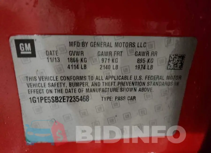 1G1PE5SB2E7235468 Photo# 12