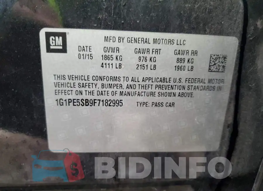 1G1PE5SB9F7182995 Photo# 12