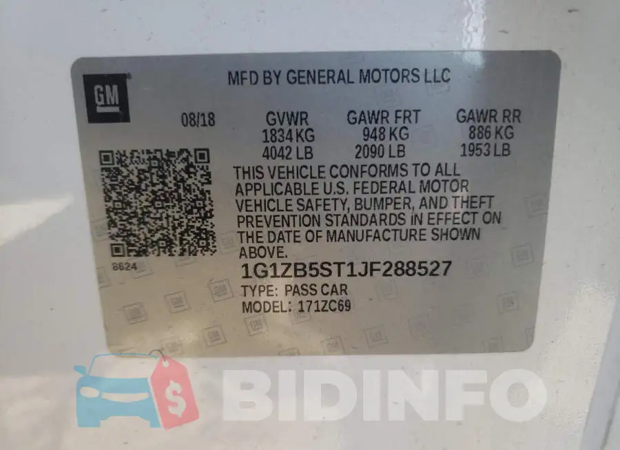 1G1ZB5ST1JF288527 Photo# 12