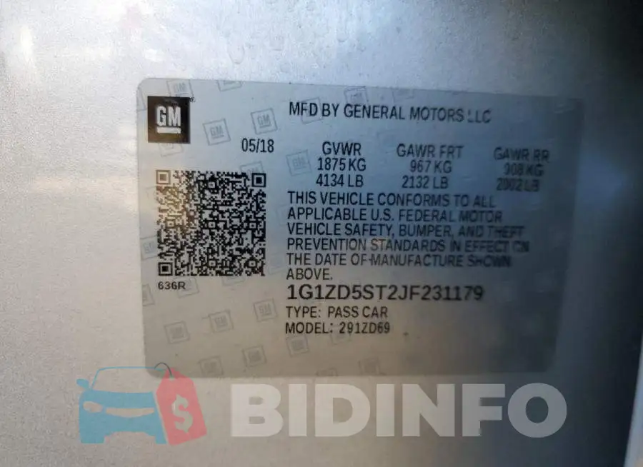 1G1ZD5ST2JF231179 Photo# 12