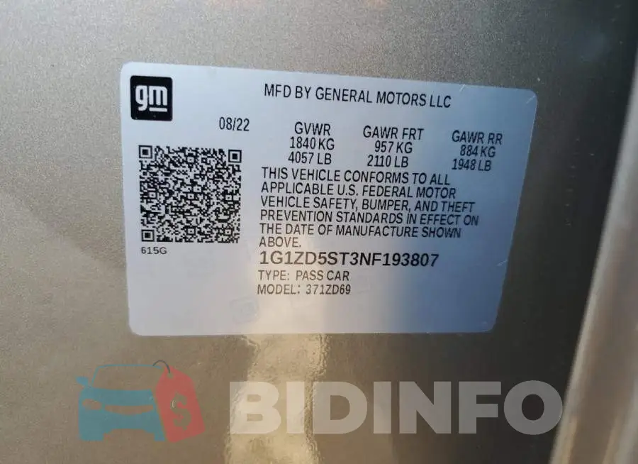 1G1ZD5ST3NF193807 Photo# 12