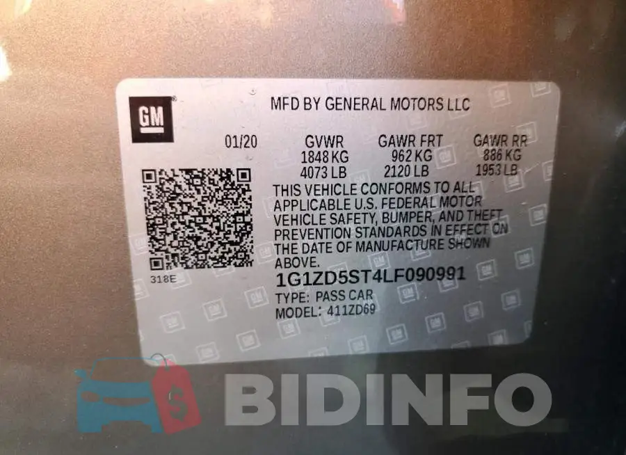 1G1ZD5ST4LF090991 Photo# 10