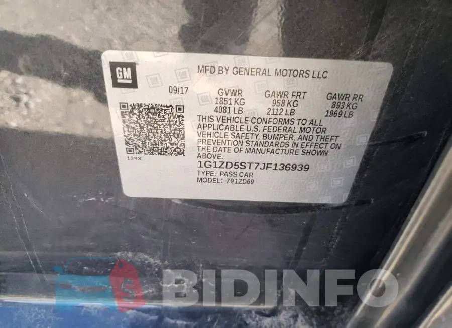 1G1ZD5ST7JF136939 Photo# 12