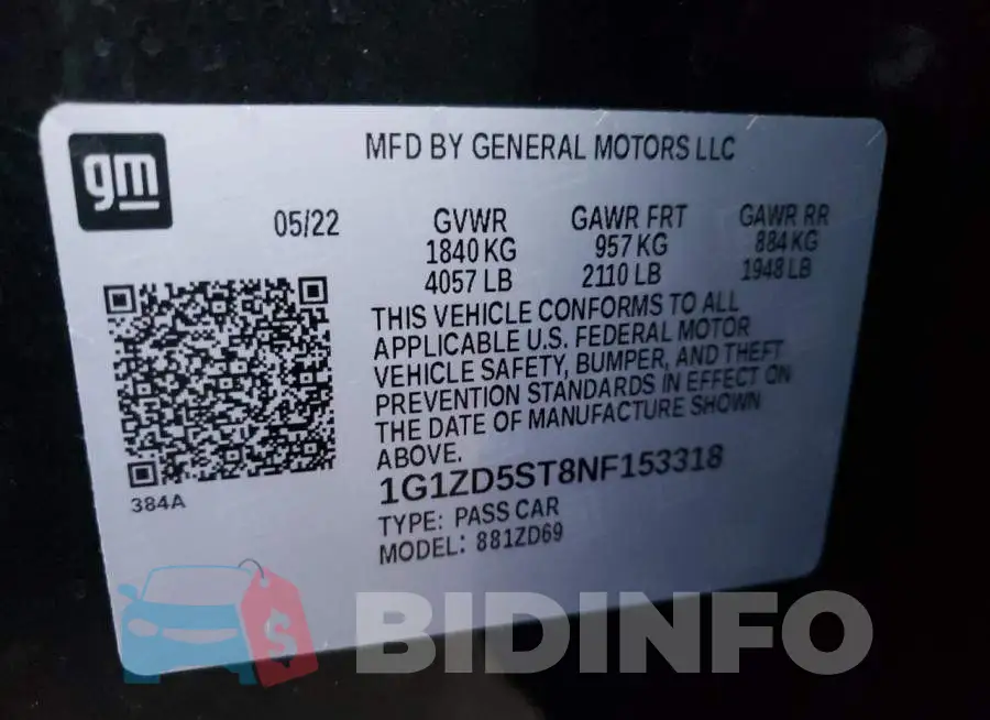 1G1ZD5ST8NF153318 Photo# 12