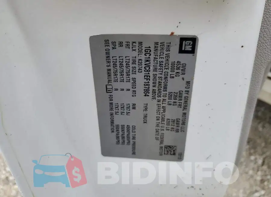 1GC1KVC81EF187864 Photo# 13