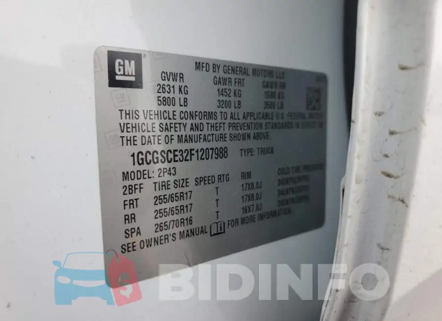1GCGSCE32F1207988 Photo# 12